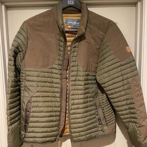 Eddie Bauer Olive and Brown Puffer Jacket